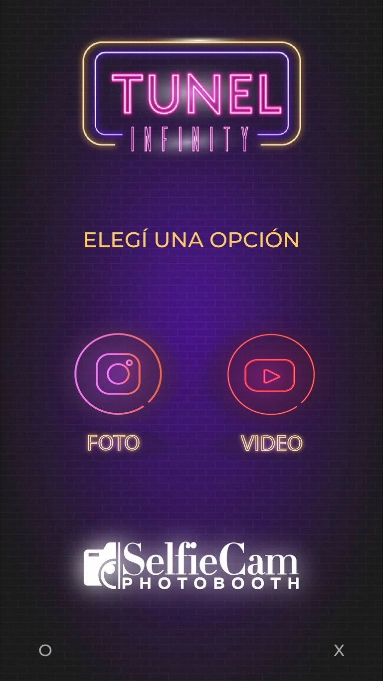 Pantalla principal SelfieCam Photobooth